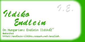 ildiko endlein business card